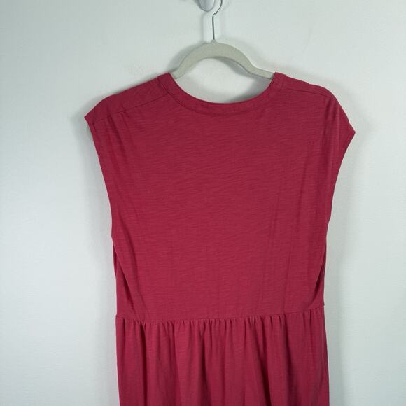 Boden Chloe Notch Jersey Shirt Midi Dress Pink Minimalist Womens UK 14 US 10 - Picture 9 of 9